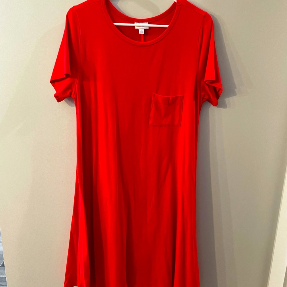 Lularoe Carly dress red